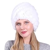 ISAKEN Damen Fellmütze Pelzmütze Faux Fuchs Warm Weich Pelz Mütze Herbst Winter Plüschmütze...