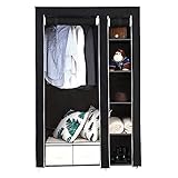 LEADZM Kleiderschrank, Faltschrank Stoffschrank Faltbare Garderobe Canvas mit Reißverschluss,...