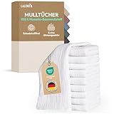 Laleni Spucktücher Baby im 10er Set aus Reiner Baumwolle - schadstofffreie Mulltücher Baby 70x70 -...