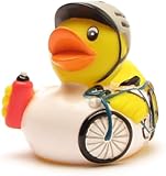 Duckshop I Badeente Radrennfahrer I Fahrrad Quietscheentchen I Rennrad Quietscheente I Geschenk für...