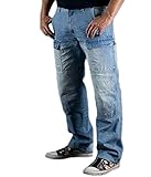 Juicy Trendz® Herren Motorradhose Cargo Motorradjeans Manner Biker Denim Hosen Motorrad Hose Mit...