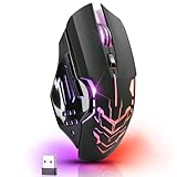 Defender® Katana Kabellose Gaming Maus - Geräuschlose Klicks - 5 programmierbare Tasten -...