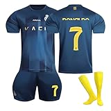 ZGHQHCDRH Fussball Trikot Kinder Set, Nr.7 Fußballtrikot für Kinder, Grün Football Fußballtrikot...