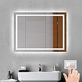 Xinyang LED Badspiegel Badezimmerspiegel 80x60 mit Beleuchtung Lichtspiegel Wandspiegel durch...