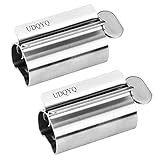 UDQYQ Tubenquetscher Tubenpresse,2-er Pack Zahnpasta Squeezer Edelstahl Sparen Zahnpasta total...