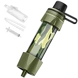 Wasserfilter Outdoor - Trinkwasserfilter für 5000 Liter gefiltertes Wasser - Karabiner und...