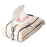 Quorvex Feuchttücher-Halter | Baby-Feuchttuchspender – Schleife Streifen Baumwolle Beutel Tasche...