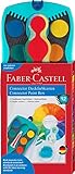 FABER-CASTELL 125003 - Farbkasten CONNECTOR mit 12 Farben, inklusive Deckweiß, Pinselfach und...