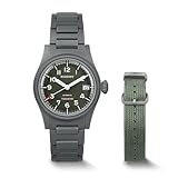 BODERRY Herren 38 mm Titanuhr, Automatik, Militär, Tag/Datumsfunktion, 100 m wasserdicht,...