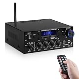 Audio-Verstärker für Zuhause, KS-33BT 2-Kanal Bluetooth5.0 HiFi-Verstärker, RMS 60W X 2 Max 400W...