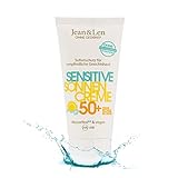Jean & Len Sensitiv Sonnencreme 50+ LSF wasserfest, Sofortschutz für empfindliche Haut,...
