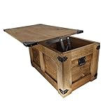 CREATIVE COOPER Couchtisch, holzbox, schatztruhe, aufbewahrungsbox, rustikal truhentisch,...