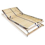 Sleepneo Lattenrost 100x200 cm 42 Latten fertig montiert Kopf & Fuß verstellbar Blauer...