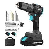 Cecotec Schlagbohrmaschine und Schraubendreher, 2 Akkus, 21 V-2000 mAh, PowerForce 3000 Impact...