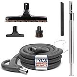 Drainvac Zentralstaubsauger-Set – Standard-Zentralstaubsauger-Set mit 9 m Schlauch, verstellbarem...
