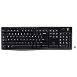 Logitech K270 Kabellose Tastatur für Windows, US QWERTY-Layout - Schwarz