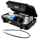 Flintronic Tresor mit Zahlenschloss, 4 Stellig Tragbarer Geldschränke mit Zahlencode, Tragbarer...