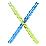 SONICAKE Trommelstöcke 5A Drumsticks 2 Paare Blau und Grün