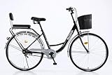 Kcolic 24/26 Zoll 21 Gang Fahrrad mit Stahlrahmen, Citybike für Erwachsene, Beachcruiser Fahrrad,...