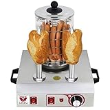 Beeketal 'BHG06b' Profi Gastro Hot Dog Maker mit 2 Heizspießen und 140 mm Korbdurchmesser,...