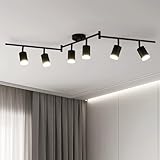 Leselux LED Deckenstrahler 6 Flammig, Modern Deckenleuchte Strahler Schwarz, Deckenlampe Spots...