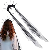 Générique Halloween-Diademe für Frauen, Vintage-Stirnband mit schwarzen Rosen und Schleier |...