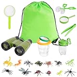 GOWTX 20 Stück Forscherset für Kinder, Draussen Forscherset Entdecker, Insektenfänger Set mit...