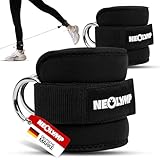 NEOLYMP 2er Set Fußschlaufen Kabelzug für sicheres Workout - Kickbase Fußschlaufe mit...