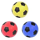 Idena 40226 - Softball 3-fach sortiert, ca. 12 cm Blau, Gelb oder Rot (Auswahl nicht möglich),...