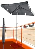 Menz Sonnenschirm Balkon inkl. Sonnenschirmhülle - UPF 50+ Sonnenschirm rechteckig für...