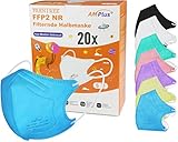 Frentree 20x Bunte Mini FFP2 Masken in kleiner Größe für sehr schmale Gesichter, CE zertifiziert...