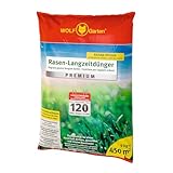 WOLF-GARTEN Rasen-Langzeitdünger „Premium“ LE 450 (mit Langzeitwirkung für 120 Tage, ohne...