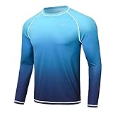 Huayuzh Rashguard UV Shirt Herren Langarmshirt Schwimm Tshirt Schnelltrocknend Atmungsaktiv Surfen...