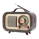 Bewinner Retro-Bluetooth-Lautsprecherradio, Tragbares AM-FM-SW-Radio mit Teleskopantenne,...