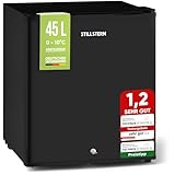 Stillstern Mini Kühlschrank E 45L mit Abtauautomatik, Schloss, Frostfach, Leise, Ideal für Küche,...