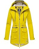 MARIKOO Damen Softshelljacke Funktions Outdoor Jacke wasserabweisend mit Kapuze B875...