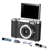 Generic 4K-Digitalkamera, 180°-Klappbildschirm, 2,4-Zoll-Bildschirm, 48-MP-Kamera, 8-facher...