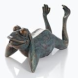 esotec Wasserspeier-Figur Frosch, Einzelfigur Teichfigur Gartenstatue, Brunnenfigur für...