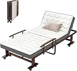 KAnduo Faltbett Klappbett mit Matratze for Erwachsene, verdicktes Stahlrohr, in 7 Positionen...