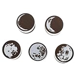 Homoyoyo 5 Stück Teiliges Holzstempel für DIY Bastelprojekte mit Filigranen Mondmotiven...