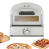 QFGain 30 cm Gas-Pizzaofen/Pizzagrill FüR Den AußEnbereich – Erreicht 499 °C, Garzeit: 60...