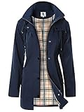 Summer Mae Damen Regenjacke Windbreaker Wasserdicht Kapuze bergangsjacke mit Atmungsaktiv Futter...