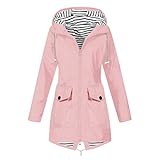 callmo Regenjacke Damen Wasserdicht Regenmantel mit Kapuze Atmungsaktiv Outdoorjacke Windbreaker...
