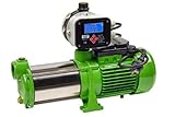 CHM GmbH® Kreiselpumpe 1,65 Kw Gartenpumpe Edelstahl 10.000 L/h, 6,5 Bar einstellb. Druckschalter...