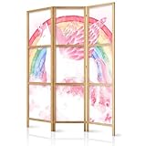 murando - Paravent Innen Raumteiler Holz für Kinder 135x172 cm 3-teilig Japanische Trennwand...