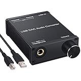 Graootoly USB to Coaxial S/PDIF Optical 3.5mm/6.3mm Headphone Converter USB DAC Digital to Analog...