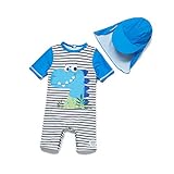 BONVERANO Baby Junge EIN stück Kurzärmel-Kleidung UV-Schutz 50+ Badeanzug MIT Einem...