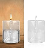 GOMETY Öllampe, Petroleumlampe für Innenräume, Öllampen für Innenräume aus Glas Vintage...