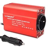 LVYUAN 300W Wechselrichter DC 12 V auf 230V AC Spannungswandler Auto Konverter mit Dual USB Ports &...