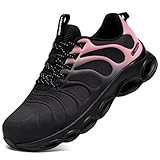 LARNMERN Sicherheitsschuhe Damen Arbeitsschuhe Leicht Stahlkappe Arbeitsturnschuhe Anti-Smashing...